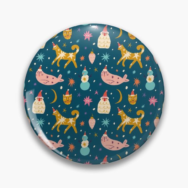 Item preview, Christmas Gifts - Santa, Seals, Snowmen, Pussy Cat, Stars and Moon - Teal designed and sold by NoMatterLab.