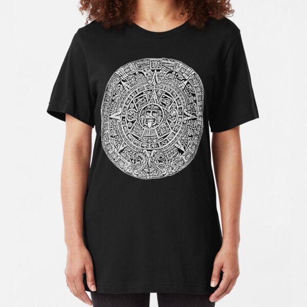 AZTEC CALENDAR SUN STONE MAYAN PYRAMID MEXICO BROWN PRIDE T-SHIRT