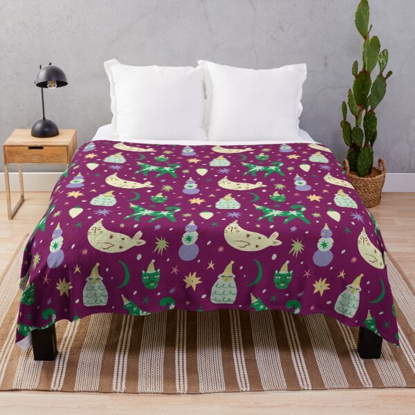 Item preview, Christmas Gifts - Santa, Seals, Snowmen, Pussy Cat, Stars and Moon - Purple designed and sold by NoMatterLab.