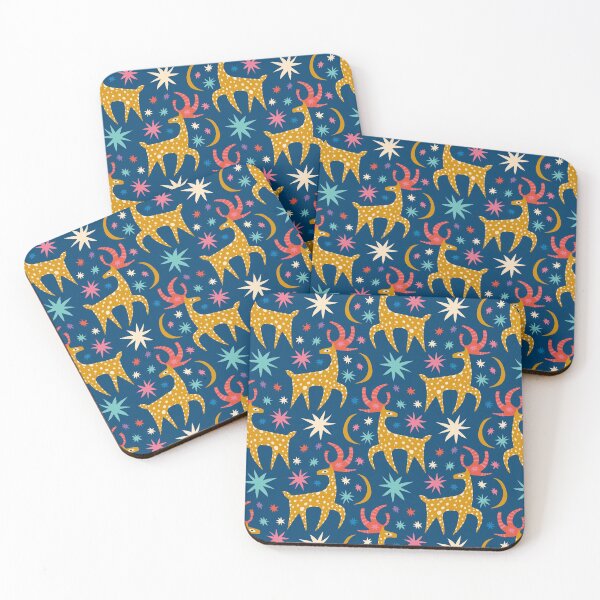 Item preview, Christmas Gifts - Raindeer Stars and Moon - Teal Yellow designed and sold by NoMatterLab.