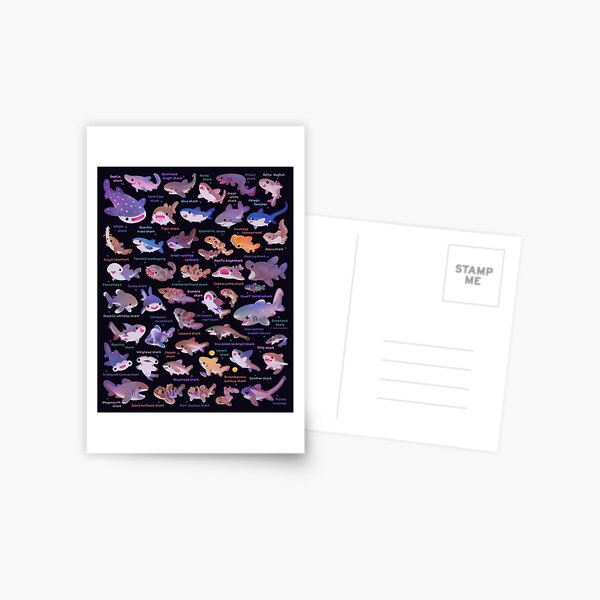 Shark day2 - name or bright bg version Postcard