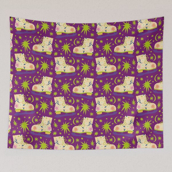 Item preview, Christmas Gifts - Winter Ice Skates and Stars Moon - Pink Purple Green designed and sold by NoMatterLab.