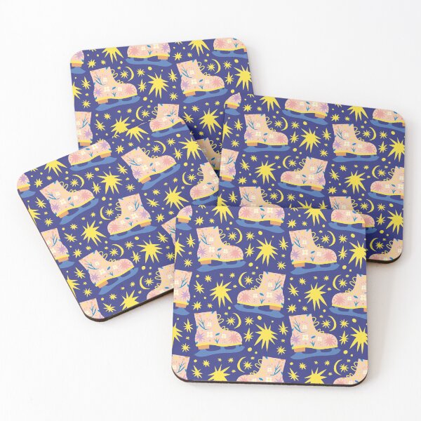 Item preview, Christmas Gifts - Winter Ice Skates and Stars Moon - Blue Yellow designed and sold by NoMatterLab.