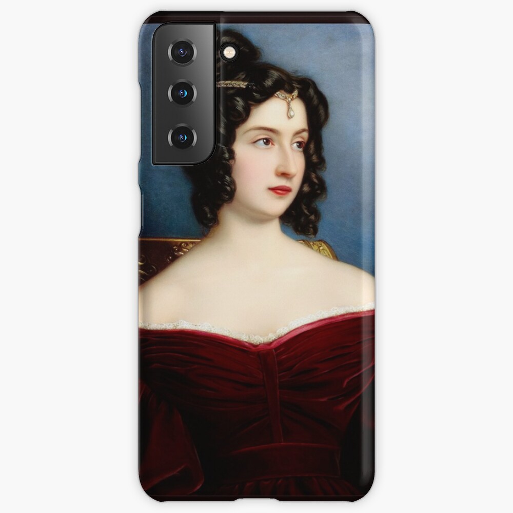 Portrait of Marchesa Marianna Florenzi by Joseph Karl Stieler - An Enchanting Beauty 2 Portrait of Marchesa Marianna Florenzi by Joseph Karl Stieler Classical Xzendor7 Old Masters Reproductions Samsung Galaxy Phone Case