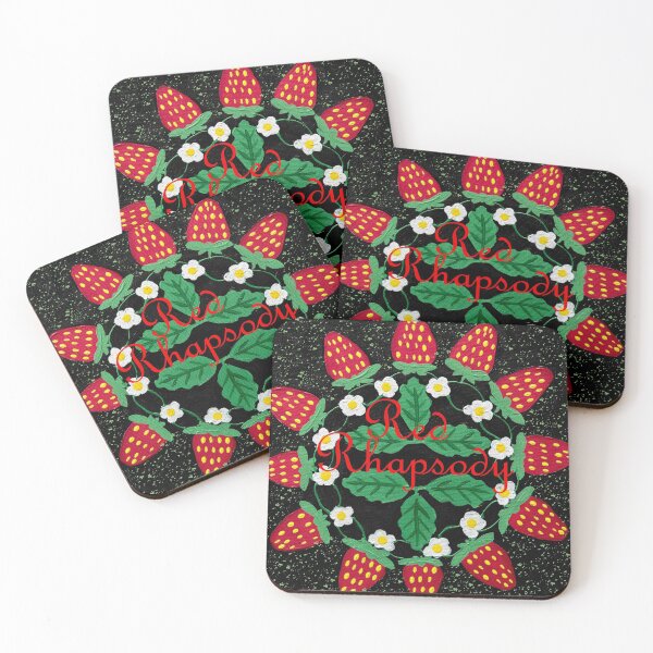Item preview, Red Rhapsody strawberry and flower garland designed and sold by waterlily-joy.