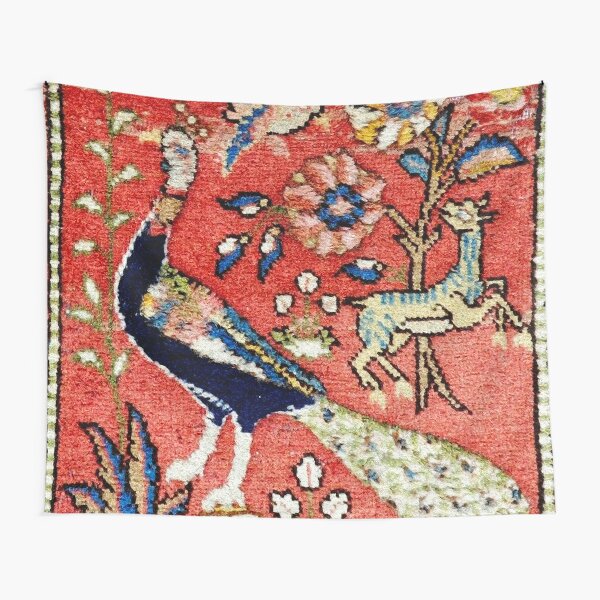 Antique Persian Rug Print with Peacock & Deer Tapestry for Sale by Vicky  Brago-Mitchell®