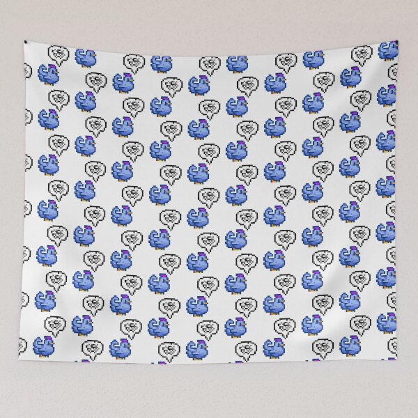 Item preview, Grumpy Blue Chicken Stardew Valley   designed and sold by BarryNelsonshop.