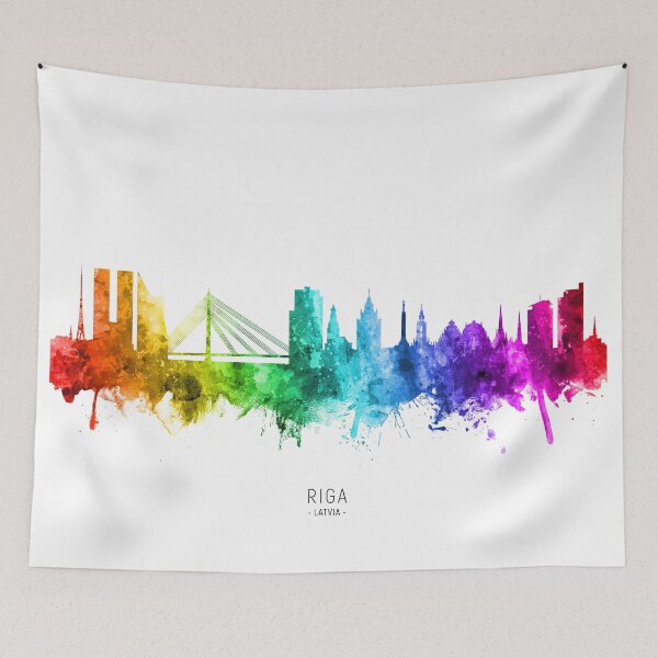 Item preview, Riga Latvia Skyline designed and sold by ArtPrints.