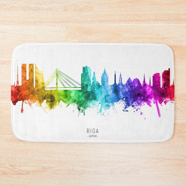Item preview, Riga Latvia Skyline designed and sold by ArtPrints.