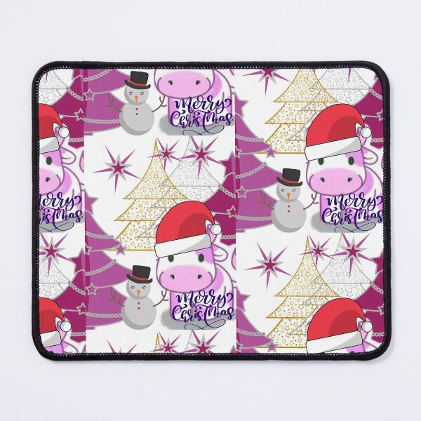 Item preview, Merry Christmas strawberry cow pattern designed and sold by amy greaves.
