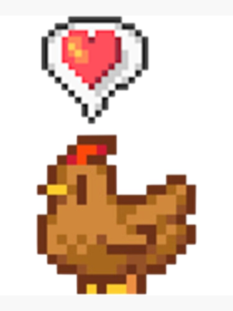 "Stardew Valley Happy Brown Chicken " Poster for Sale by
