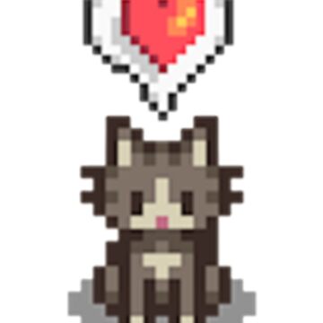 Aperçu de l'œuvre Chat gris heureux de Stardew Valley de BarryNelsonshop