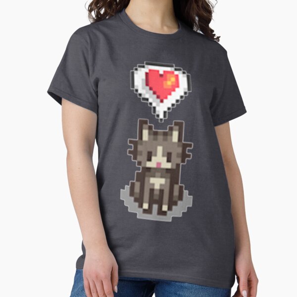 Vista previa del artículo con la obra «Gato gris feliz de Stardew Valley», diseñado y vendido por BarryNelsonshop.