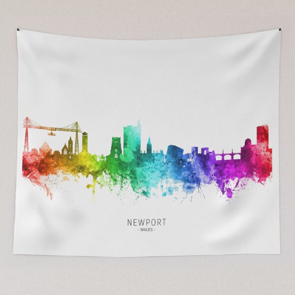 Artikelvorschau, Newport Wales Skyline entworfen und verkauft von ArtPrints.