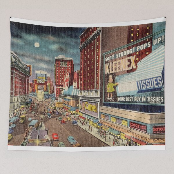 Item preview, Times Square, New York City, Big Apple, Old Times Square, Kleenex Billboard, 1940s, designed and sold by Nostrathomas66.