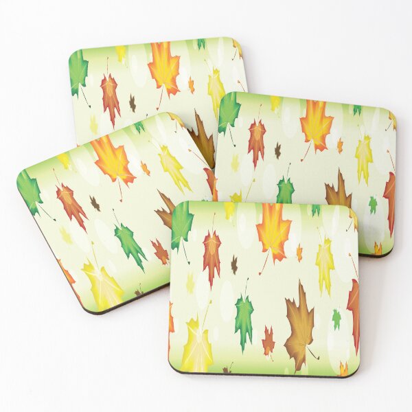 Item preview, The colorful of Maple leaves on the green background designed and sold by Figaro-17.