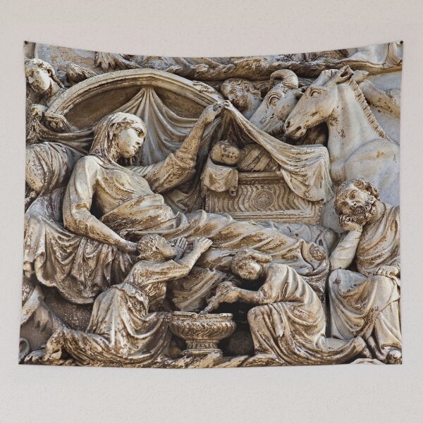 Item preview, Orvieto Cathedral Relief Birth of Jesus Nativity Gothic Art designed and sold by Anna Lemos.