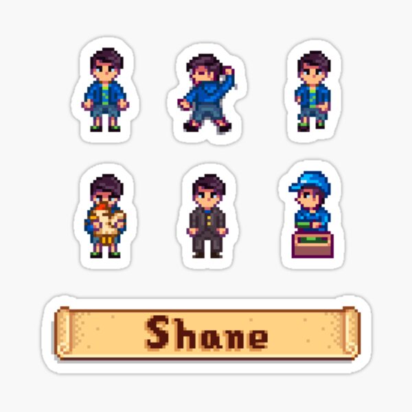 Aperçu de l'œuvre Stardew Valley Sprites - Shane créée et vendue par BarryNelsonshop.