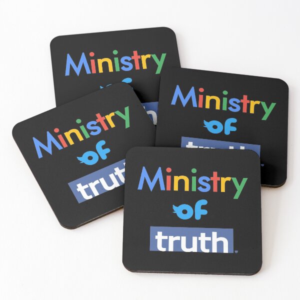 Item preview, Orwell 1984 Ministry of Truth - Anti Big Tech Social Media Propaganda designed and sold by smokykitten.