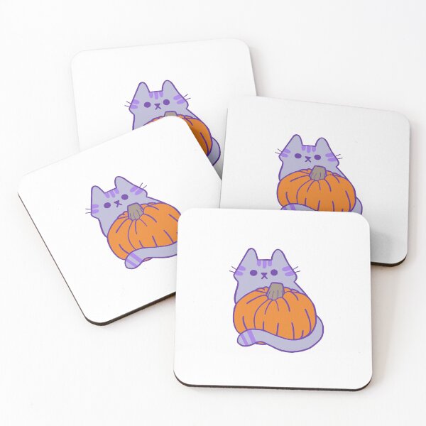 Item preview, Purple Kitty with Pumpkin designed and sold by RexieLovelis.