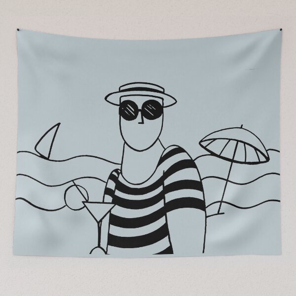 Item preview, French Riviera drawing | Cote Dazur | France designed and sold by Covo Studio.