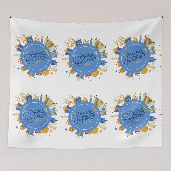 Item preview, Happy Hanukkah-White Background  designed and sold by Trendi61.
