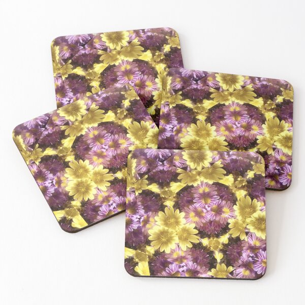 Item preview, caleidoscopio de flores (063) - flores rosadas y amarillas designed and sold by expl-rations.
