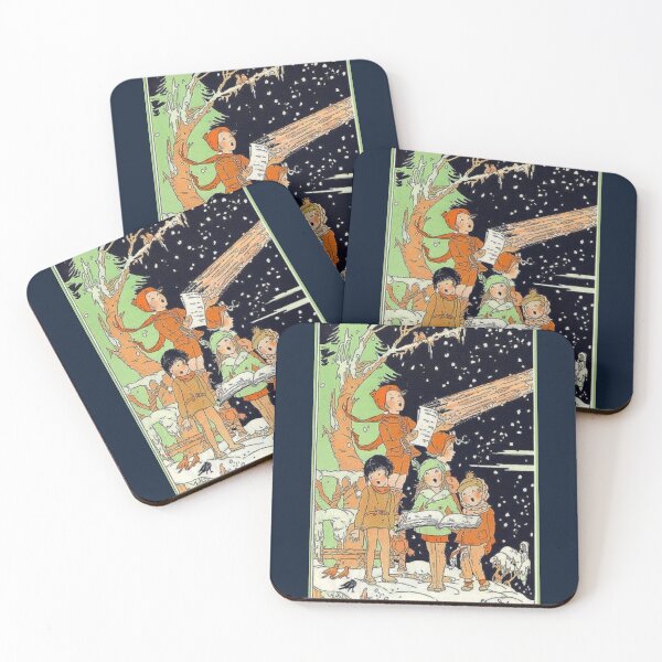 Item preview, Vintage Christmas Caroling Card designed and sold by Pinkmagenta.