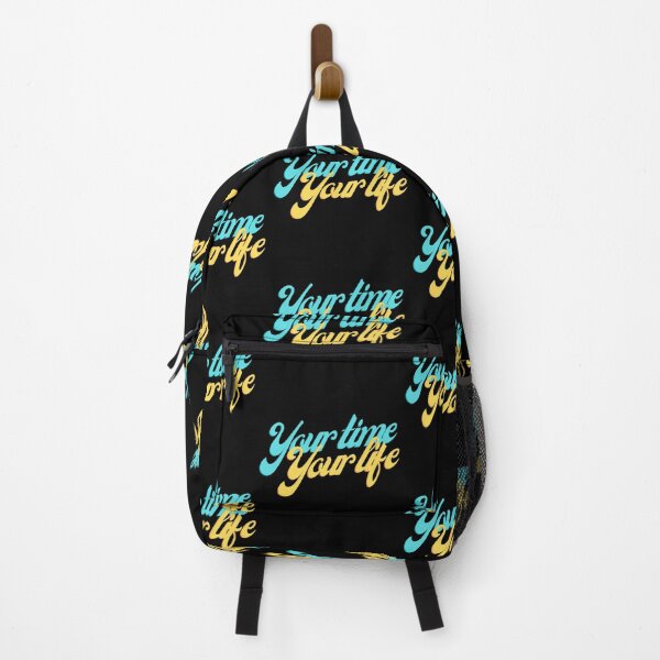 Item preview, Your time Your life Blue & Yellow in Black designed and sold by LoloTrends.