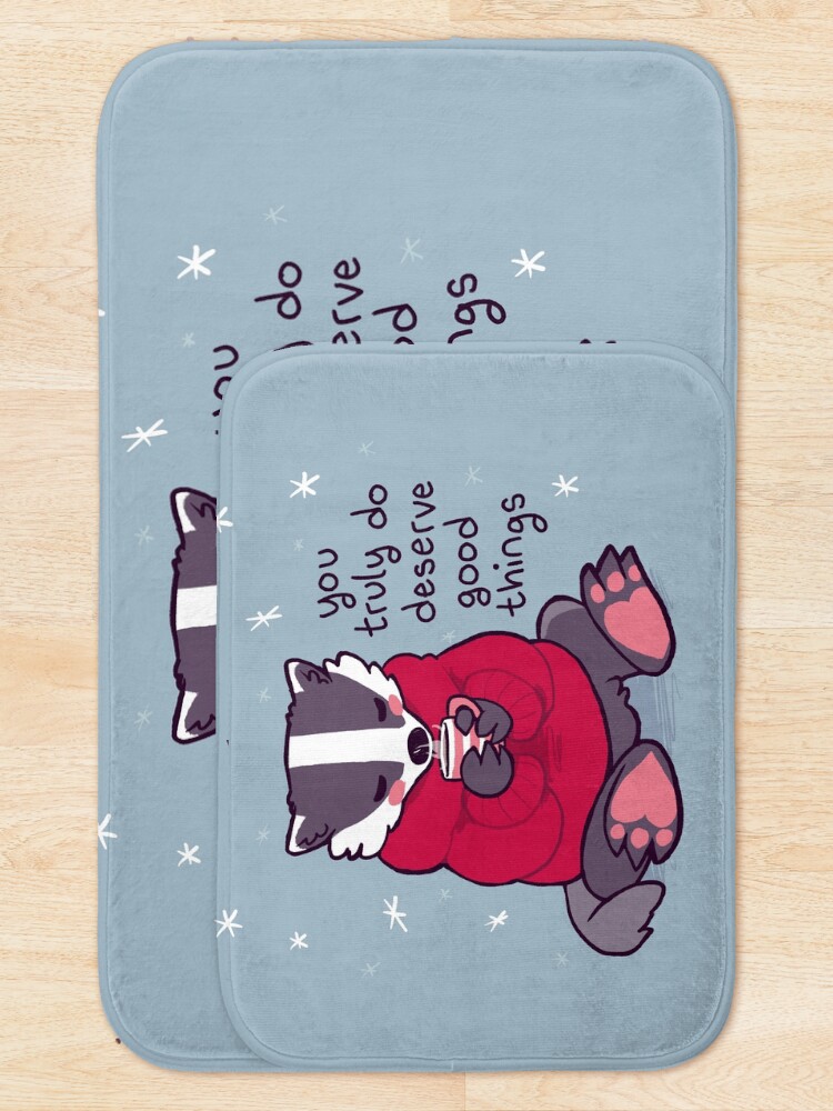 Alternate view of "You Truly Do Deserve Good Things" Badger With Tea Bath Mat