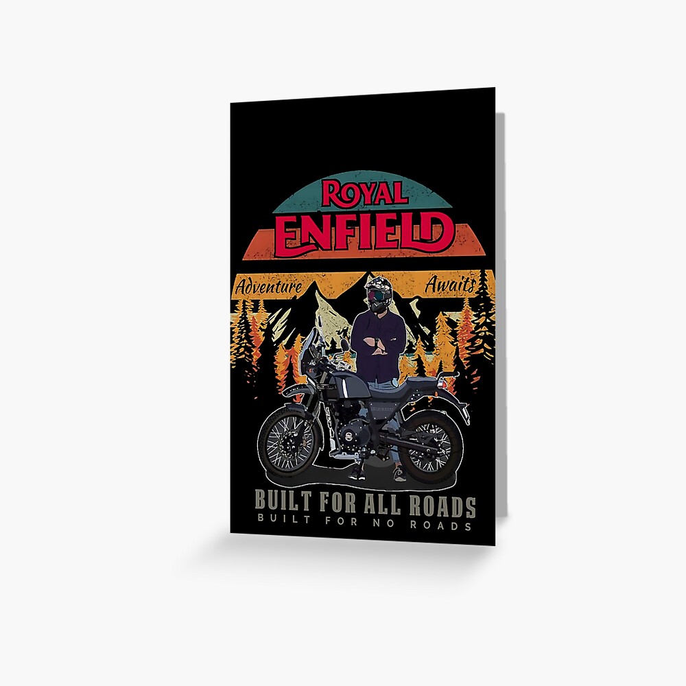 "Royal Enfield HIMALAYAN DESIGNS BY FASHION THERAPY " Greeting Card by