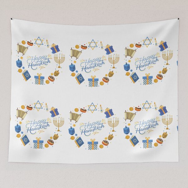 Item preview, Happy Hanukkah-White Background  designed and sold by Trendi61.