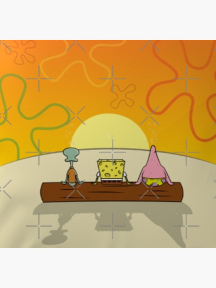 Póster «Bob Esponja Sunset con Calamardo y Patricio» de Luna7 Redbubble