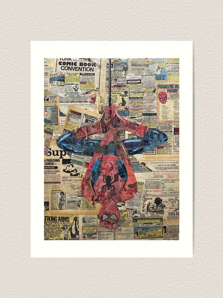 Spider Man collage art Art Print for Sale by Christopher Dragan  DraganPopArt