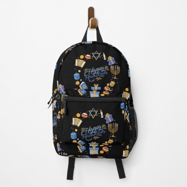 Item preview, Happy Hanukkah-Black Background  designed and sold by Trendi61.