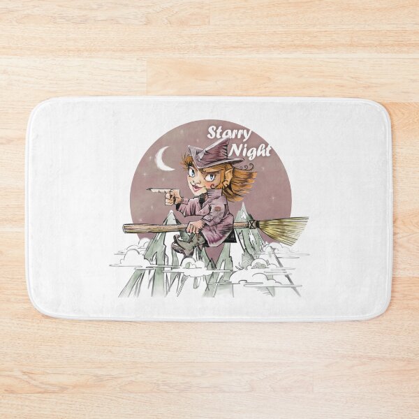 Item preview, A pretty witch is flying in the starry night sky. designed and sold by artredstar.