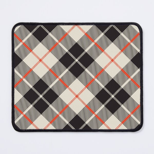 Item preview, Black & White with red check stripes tartan plaid pattern designed and sold by RSDigitalPrintDesign.