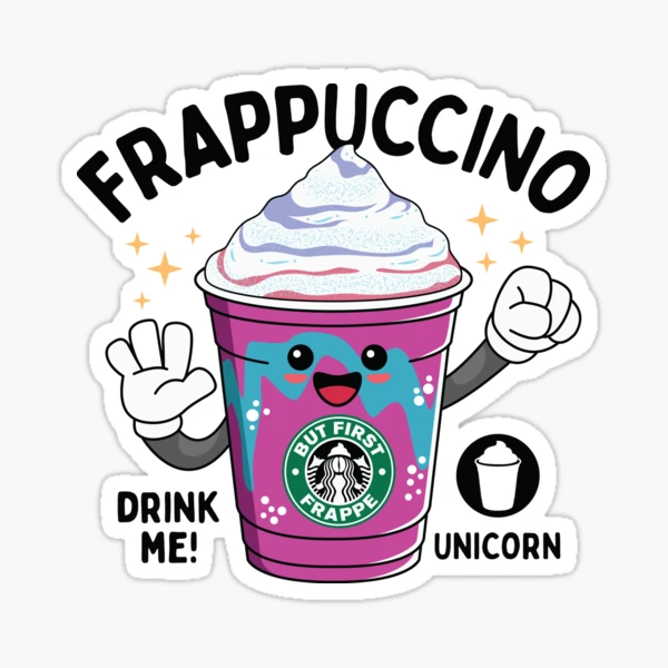 Starbucks Unicorn Tie Dyed Frappuccino Die Cut Vinyl Sticker Frapp Decal  coffee Pink Refresher Planner -  Canada