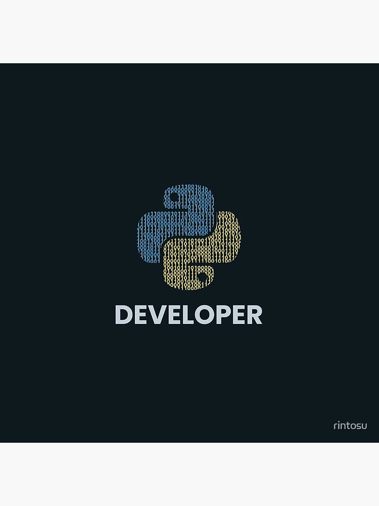 Thumbnail 3 of 3, Pin, Binary python developer designed and sold by rintosu.