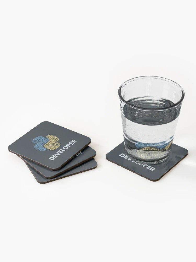 Thumbnail 2 of 5, Coasters (Set of 4), Binary python developer designed and sold by rintosu.
