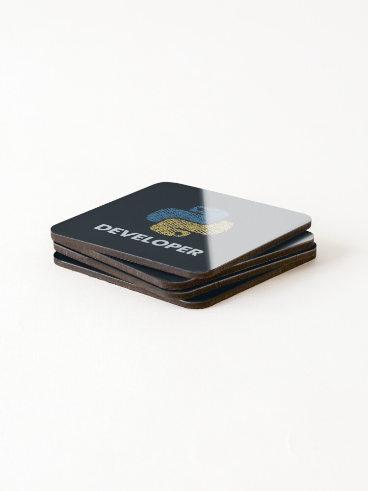 Thumbnail 4 of 5, Coasters (Set of 4), Binary python developer designed and sold by rintosu.