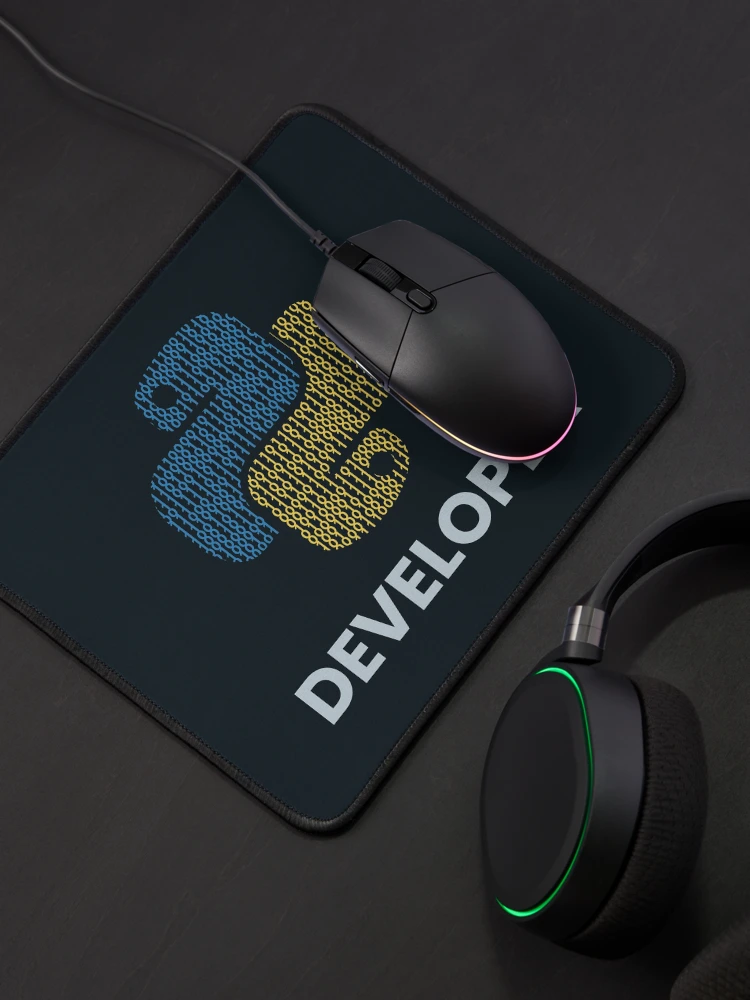 Thumbnail 4 of 5, Mouse Pad, Binary python developer designed and sold by rintosu.