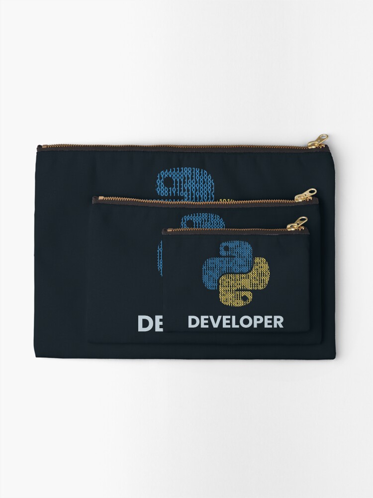 Thumbnail 2 of 4, Zipper Pouch, Binary python developer designed and sold by rintosu.