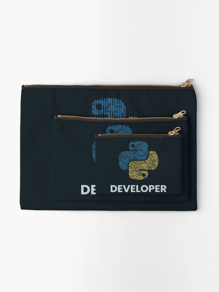 Thumbnail 2 of 4, Zipper Pouch, Binary python developer designed and sold by rintosu.