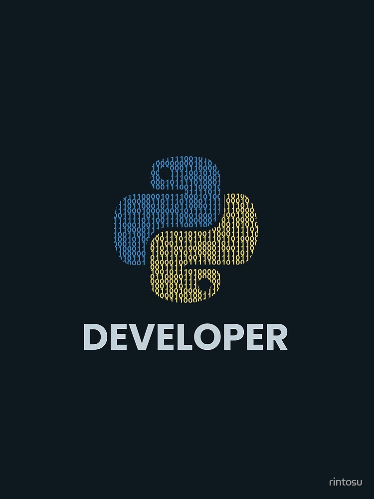 Thumbnail 4 of 4, Graphic T-Shirt, Binary python developer designed and sold by rintosu.