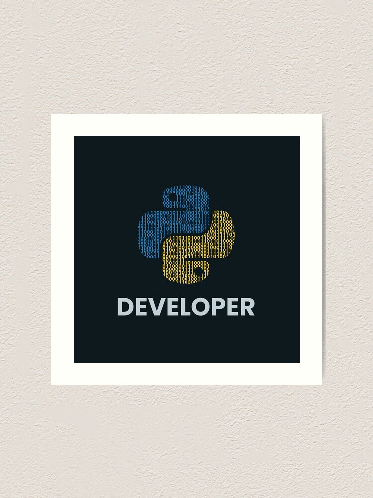 Thumbnail 1 of 3, Art Print, Binary python developer designed and sold by rintosu.
