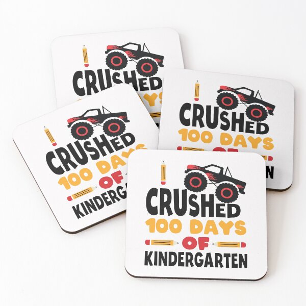 Item preview, I Crushed 100 Days Of Kindergarten 100 Days Of School Kinder Kids Boys Monster Truck designed and sold by clothesy7.
