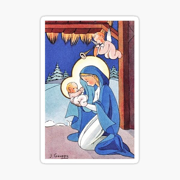 Item preview, Virgin Mother Meets Her Divine Child on Christmas Morning designed and sold by JamesKentRidley.