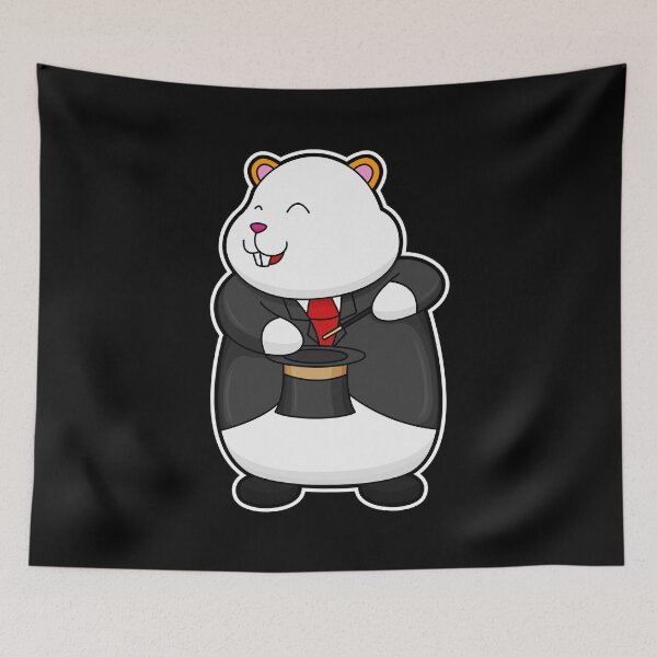 Item preview, Hamster as Magician with Magic wand & Hat designed and sold by Snabdesign84.