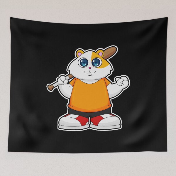 Item preview, Hamster at Baseball with Baseball bat designed and sold by Snabdesign84.